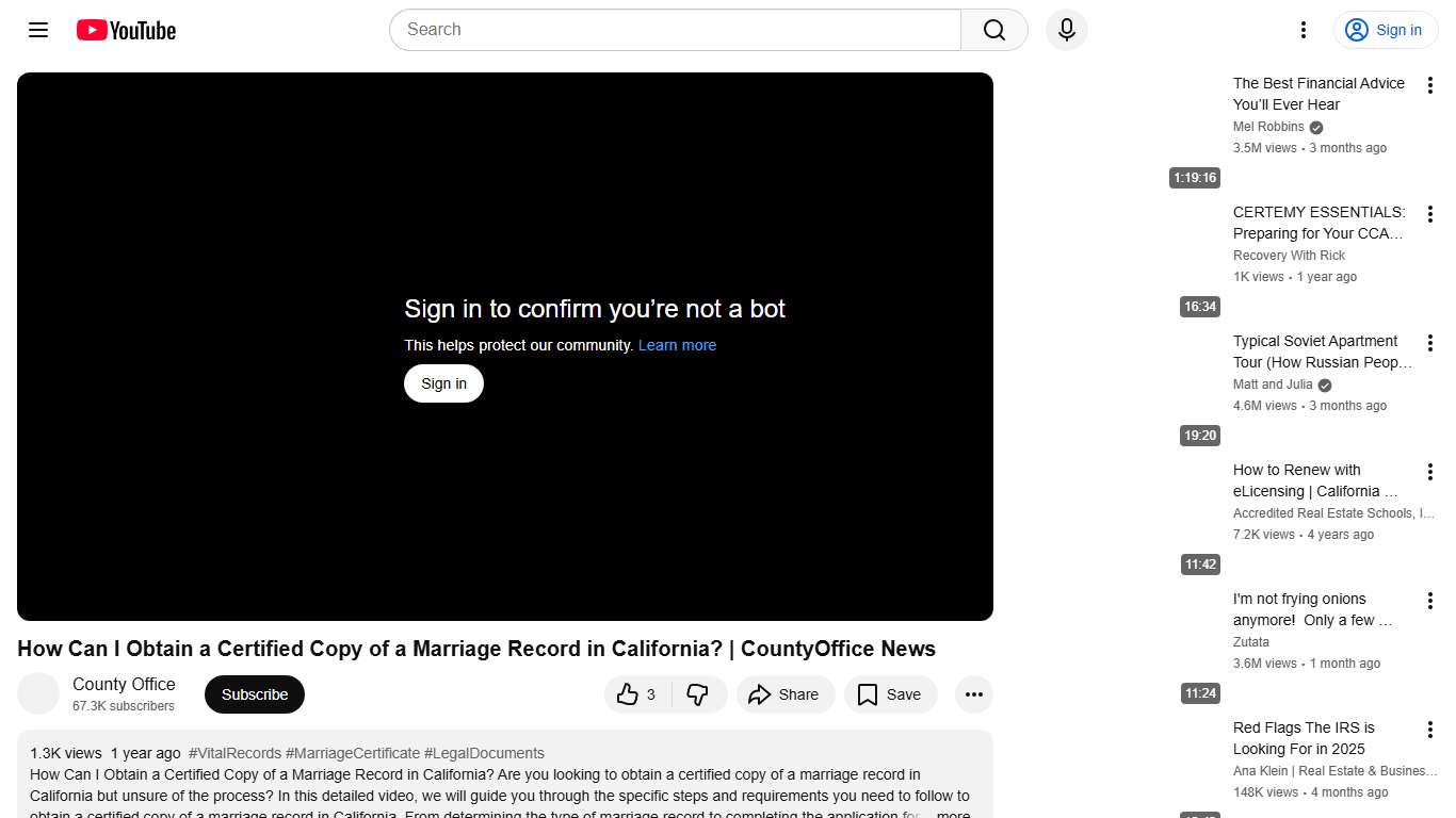 How Can I Obtain a Certified Copy of a Marriage Record in California? | CountyOffice News - YouTube